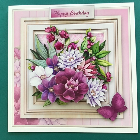 Purple Bouquet - Framed Picture Card Mini Kit by Jennifer Archer