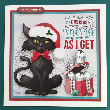 Bah Humbug Decoupage Card Mini Kit 7x7 by Jennifer Archer
