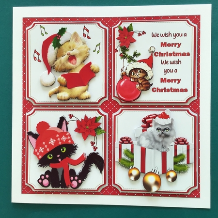 Cats Christmas choir 8x8 & A5 mini kit  by Jennifer Archer