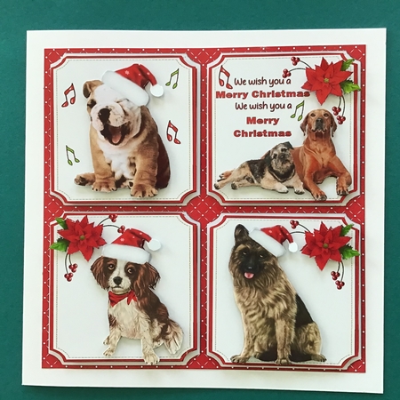 Dogs Christmas choir 8x8 & A5 mini kit  by Jennifer Archer