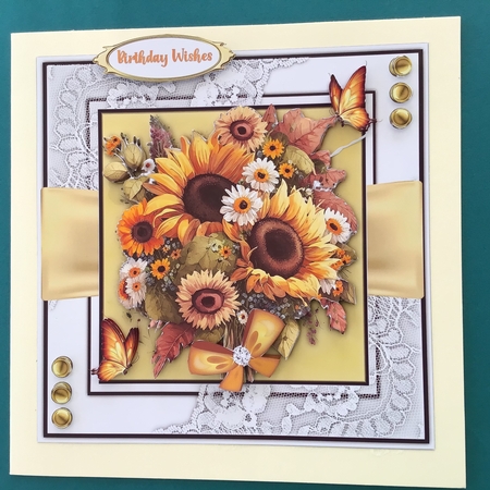 8x8 Mini Kit, Beautiful Sunshine Sunflower Bouquet by Jennifer Archer
