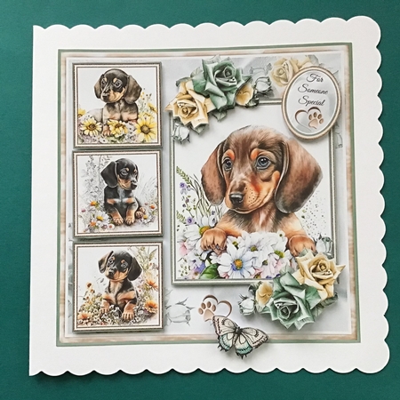 Dachsund Puppy Collage Mini Page Kit by Jennifer Archer