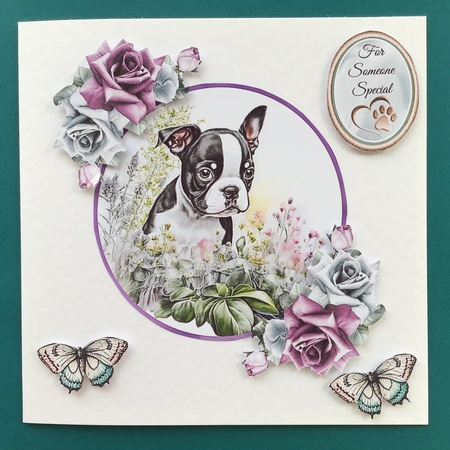 Boston Terrier Puppy Collage Mini Page Kit by Jennifer Archer