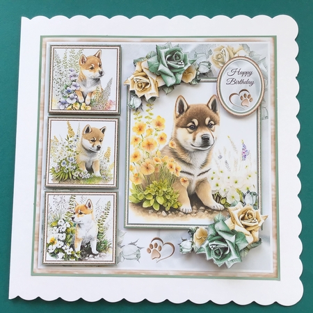 Shiba Inu Puppy Collage Mini Page Kit by Jennifer Archer