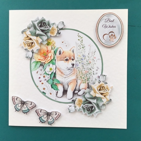 Shiba Inu Puppy Collage Mini Page Kit by Jennifer Archer