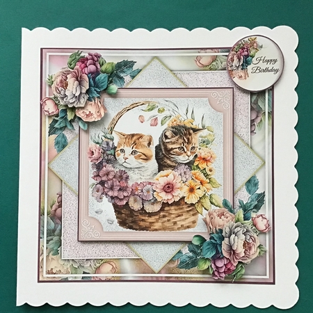 Vintage Cat Basket Mini Page Kit by Jennifer Archer
