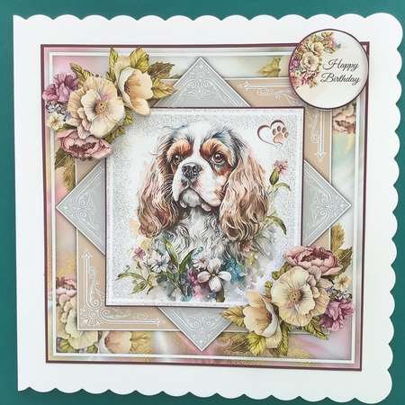 Floral Cavalier King Charles Spaniel Mini Page Kit by Jennifer Archer