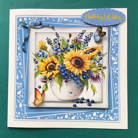 8x8 Mini Kit, Beautiful Sunflowers and Blue Berrys by Jennifer Archer