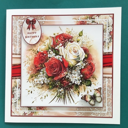 Red Rose Bouquet Mini Page Kit by Jennifer Archer