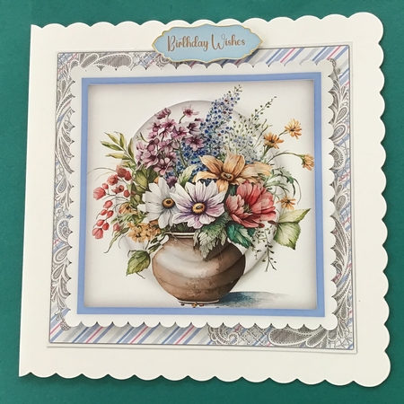 8x8 Mini Kit, Gorgeous Vase of Summer Flowers  2, Pyramid  by Jennifer Archer