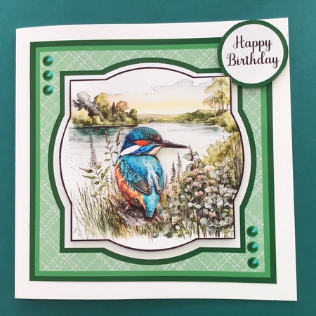 Kingfisher Lake - Includes 6 Toppers (7x7 inch square card kit) by Jennifer Archer