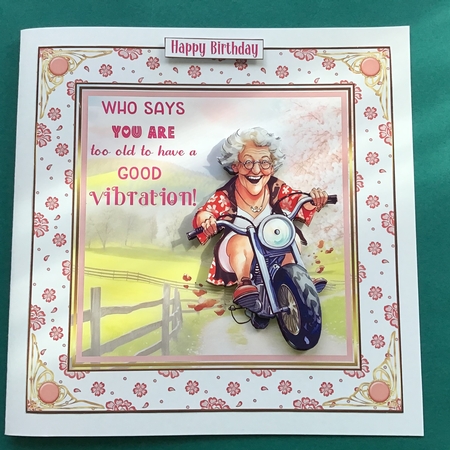 Good vibrations 7x7ins Decoupage Topper 2 by Jennifer Archer
