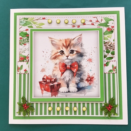 8x8 Mini Kit, Gorgeous Christmas Kittys by Jennifer Archer
