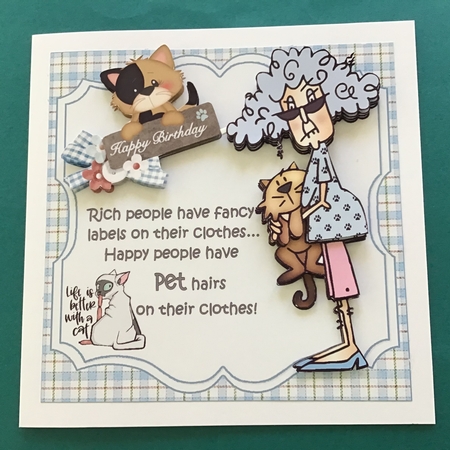 7x7 Stella has pet hair on her clothes choice of cat or dog mini kit by Jennifer Archer