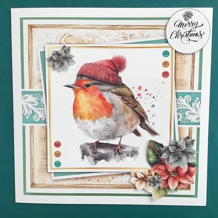 Pretty Winter Birds Card & Topper Set by Jennifer Archer