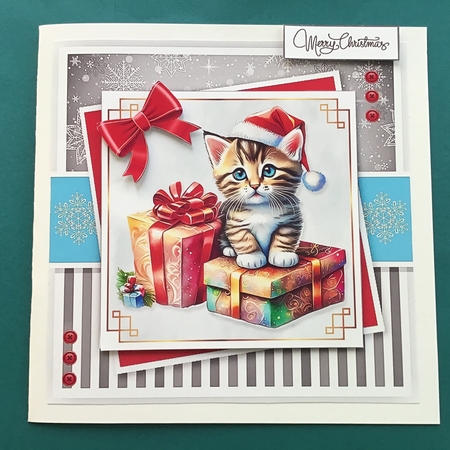 Cutie Christmas Cats Card & Toppers Set by Jennifer Archer