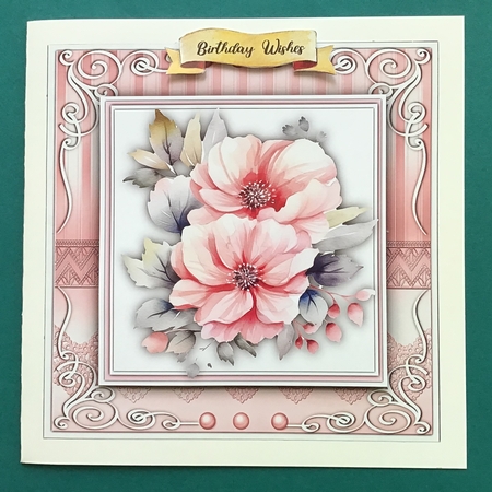 8x8 Mini Kit, Beautiful Wild Pink Roses by Jennifer Archer