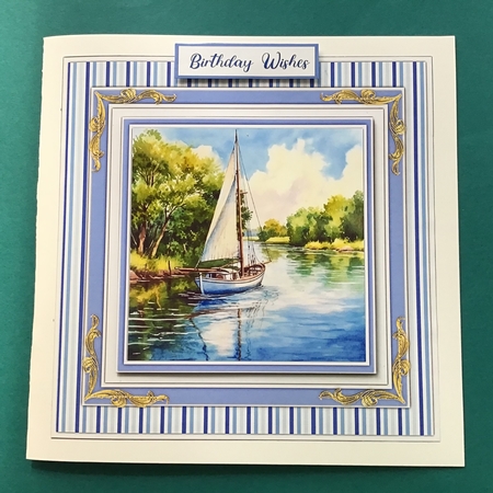 8x8 Mini Kit Beautiful Boat on The River by Jennifer Archer