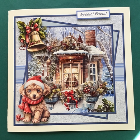 Puppy in the garden 7x7 by Jennifer Archer