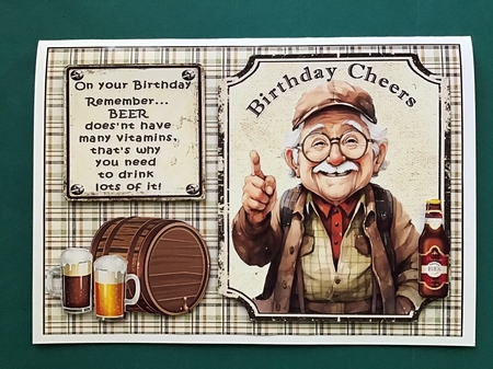 5x7 Vitamins and beer for the men choice of four mini kit by Jennifer Archer