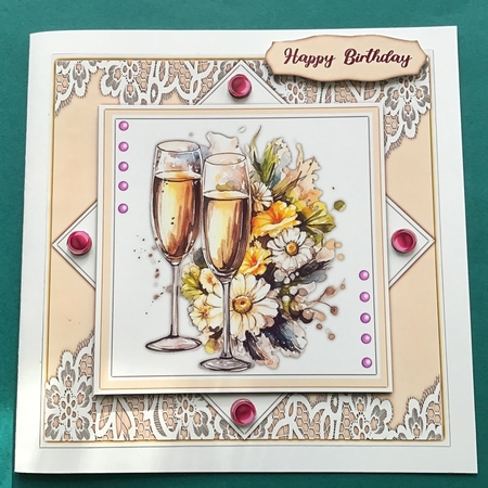8x8 Mini Kit, Wine  and Flowers by Jennifer Archer