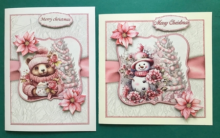 Pink Father Christmas Mini Kit   by Jennifer Archer