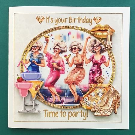 7x7 Golden oldies ladies time to party choice of five mini kit by Jennifer Archer