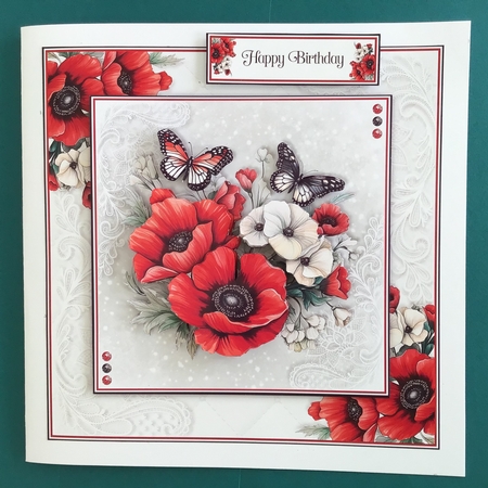 Poppies and Butterflies No.1 by Jennifer Archer