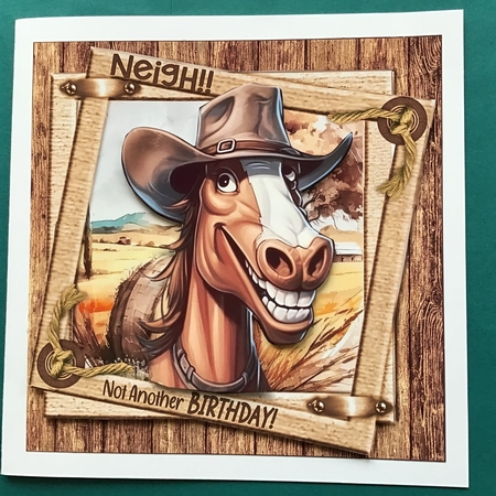 7x7 Birthday wishes from the horse male choice of four mini kit by Jennifer Archer