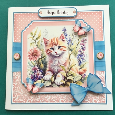 Kitten in Flowers Bumper Set No.1 by Jennifer Archer