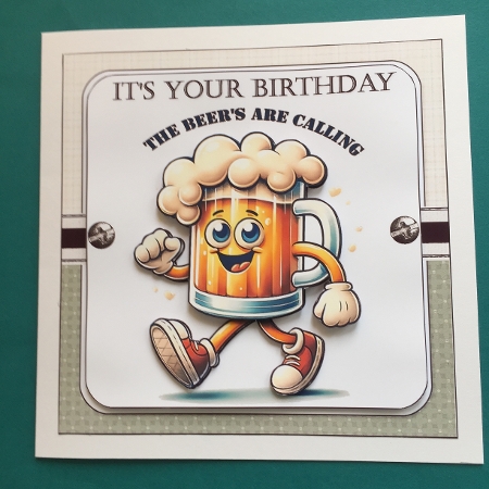 7x7 Birthday beers are calling choice of four mini kit by Jennifer Archer