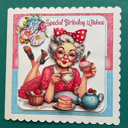 7x7 Birthday tea and cake choice of four mini kit by Jennifer Archer