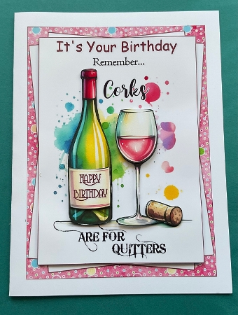 5x7 Birthday wine choice of three mini kit by Jennifer Archer