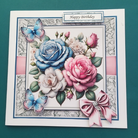 Beautiful Summer Roses 2 With Set Of 3 Card Fronts  by Jennifer Archer