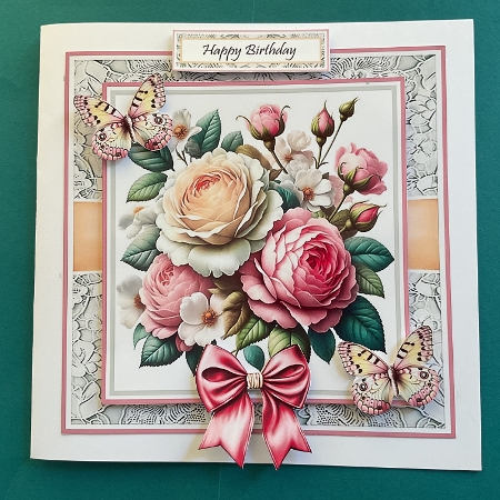 Beautiful Summer Roses 3 With Set Of 3 Card Fronts  by Jennifer Archer