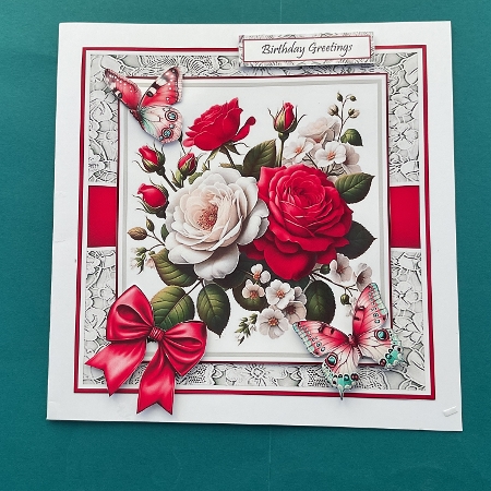 Beautiful Summer Roses 4 With Set Of 3 Card Fronts  by Jennifer Archer
