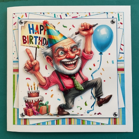 Quirky grandpa birthday wishes 7x7 & A5 choice of four mini kit by Jennifer Archer