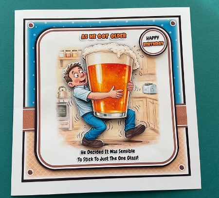 One Glass Male Mini Kit Birthday/Fathers Day by Jennifer Archer