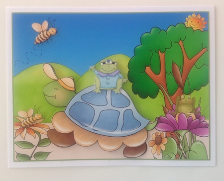 Belated Turtle Decoupage by Jennifer Archer