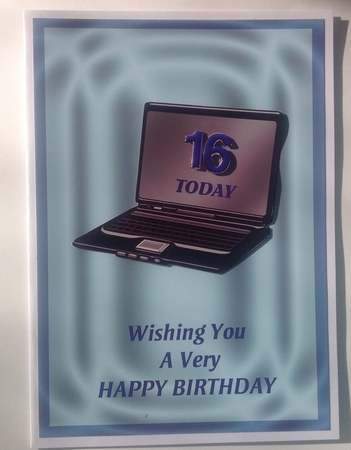 Laptop 16th Birthday by Jennifer Archer