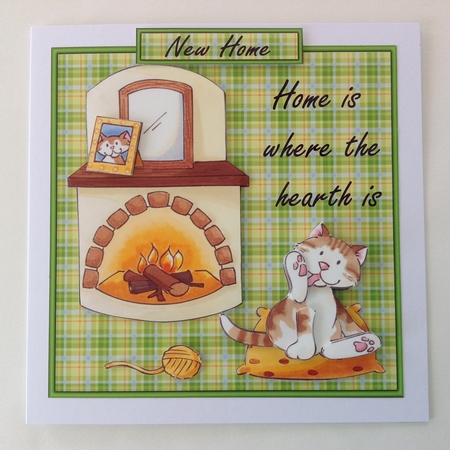 Home is Where the Hearth is 6x6 Square Card Front by Jennifer Archer