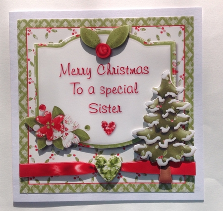 Merry Christmas to a Special Sister Card Front by Jennifer Archer