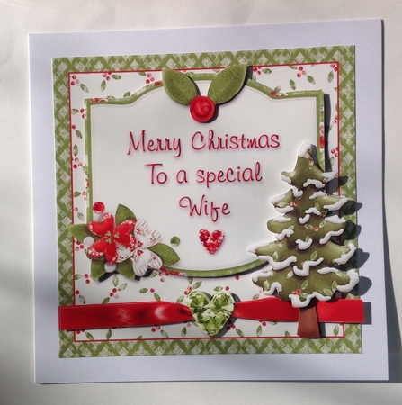 Merry Christmas to a Special Wife Card Front by Jennifer Archer