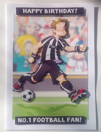 Football Dude Black and White by Jennifer Archer