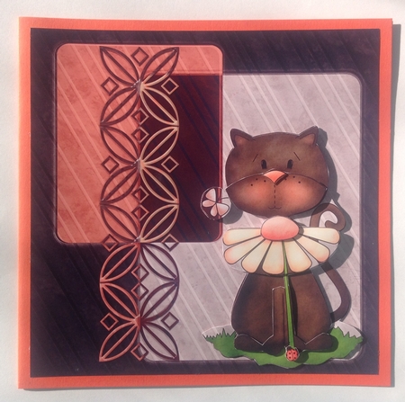 Kitschy Kat 2, 6x6 in Step by Step Card by Jennifer Archer