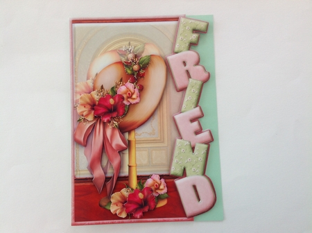 Floral Hat Over the Side Friend Topper & Decoupage by Jennifer Archer