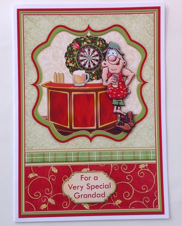 Christmas Down the Pub Card Topper & Decoupage by Jennifer Archer
