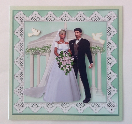 Wedding Day Card - Elegant Couple by Jennifer Archer