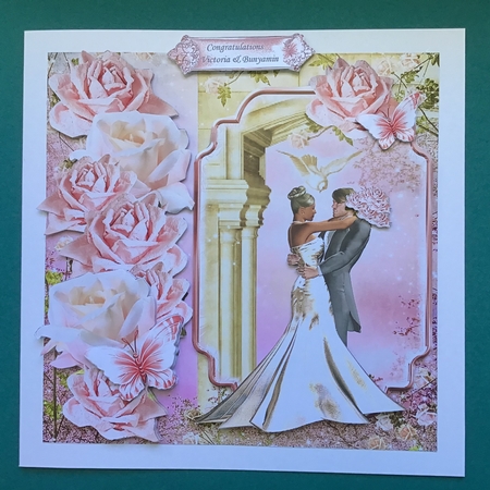 Wedding Day the Pink Bouquet Card Font Kit by Jennifer Archer