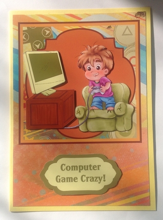 Computer Game Crazy Topper & Decoupage by Jennifer Archer